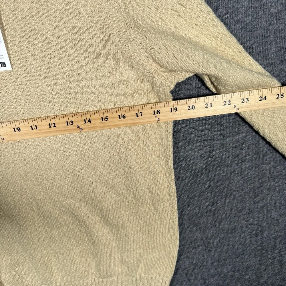 NEW Samsoe Ray Crew Neck Sweater Mens XS Castle Wall Beige Textured Knit NWT
